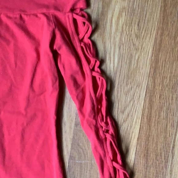 Express Off the Shoulder Red Top - Picture 2 of 5